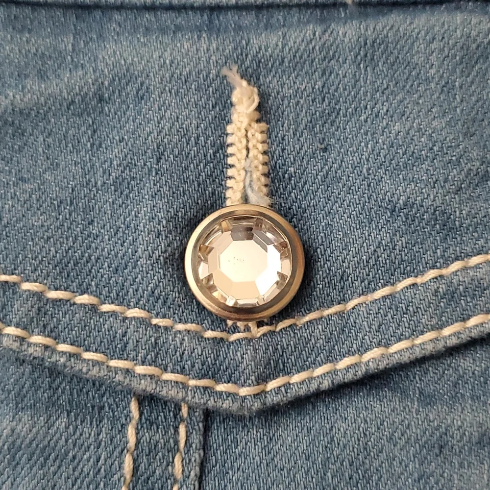 Cropped Blue Denim Jean Jacket shrug - Picture 6 of 9